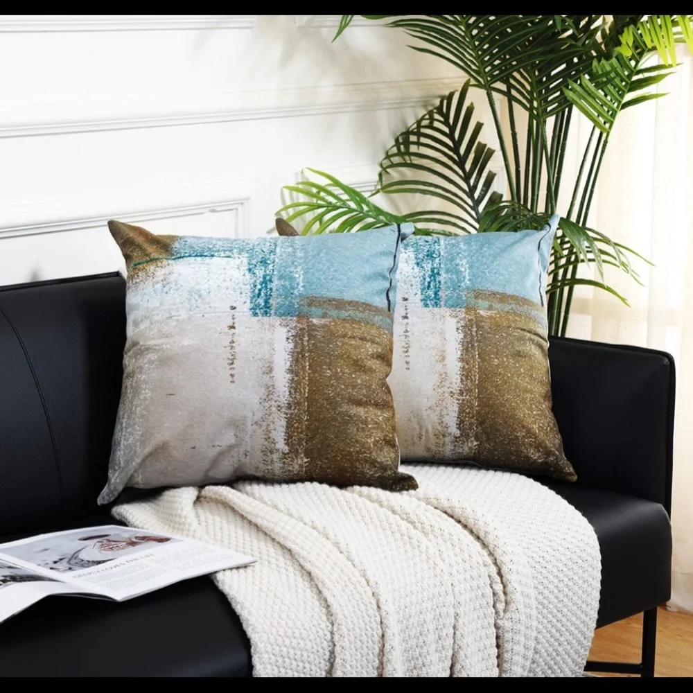 NWOT set of 2 decorative abstract pillow covers
